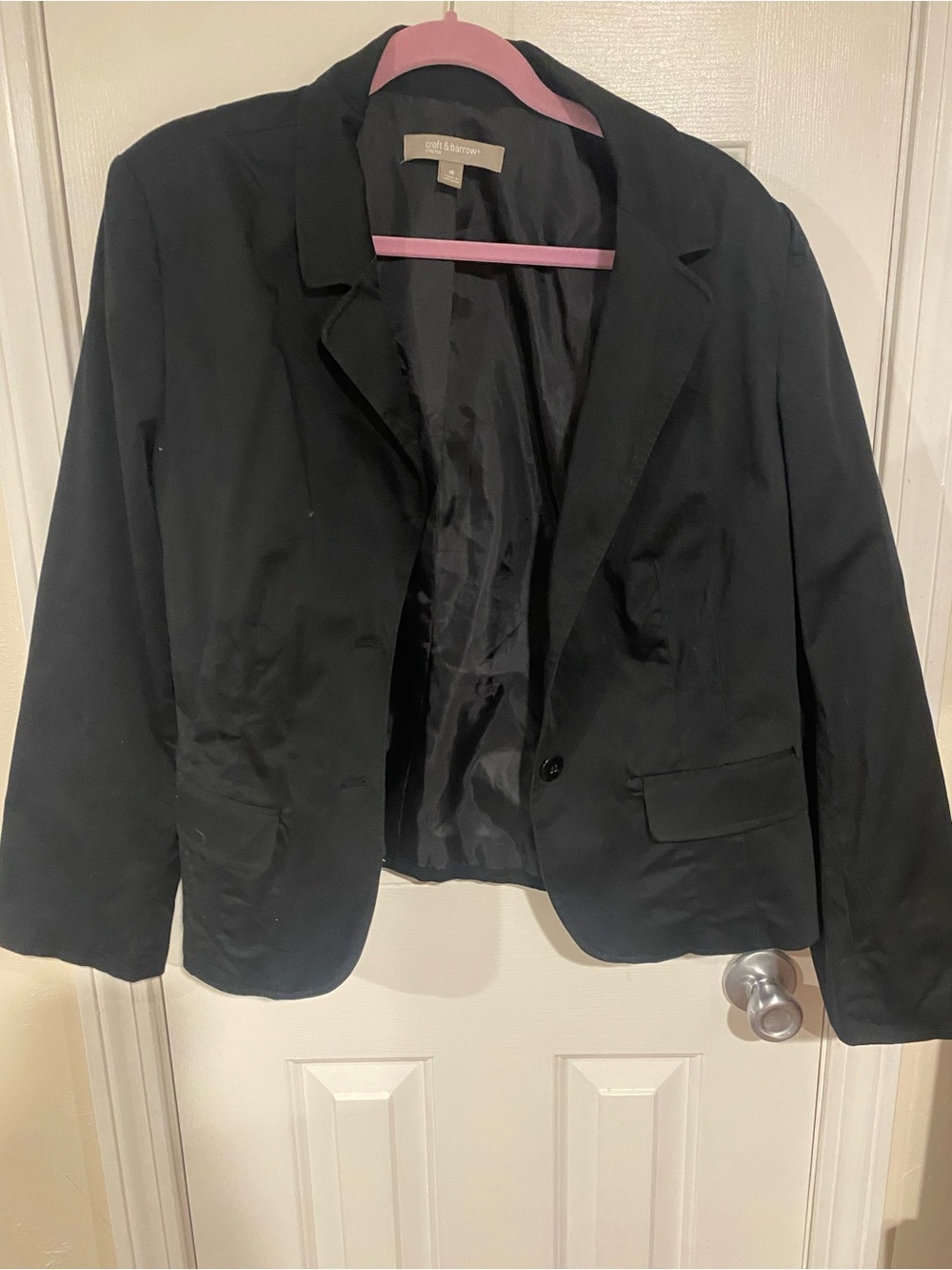 croft & barrow Black Women's Single-Button Blazer